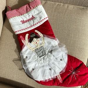 Pottery Barn Kids quilted Stocking “Hannah”